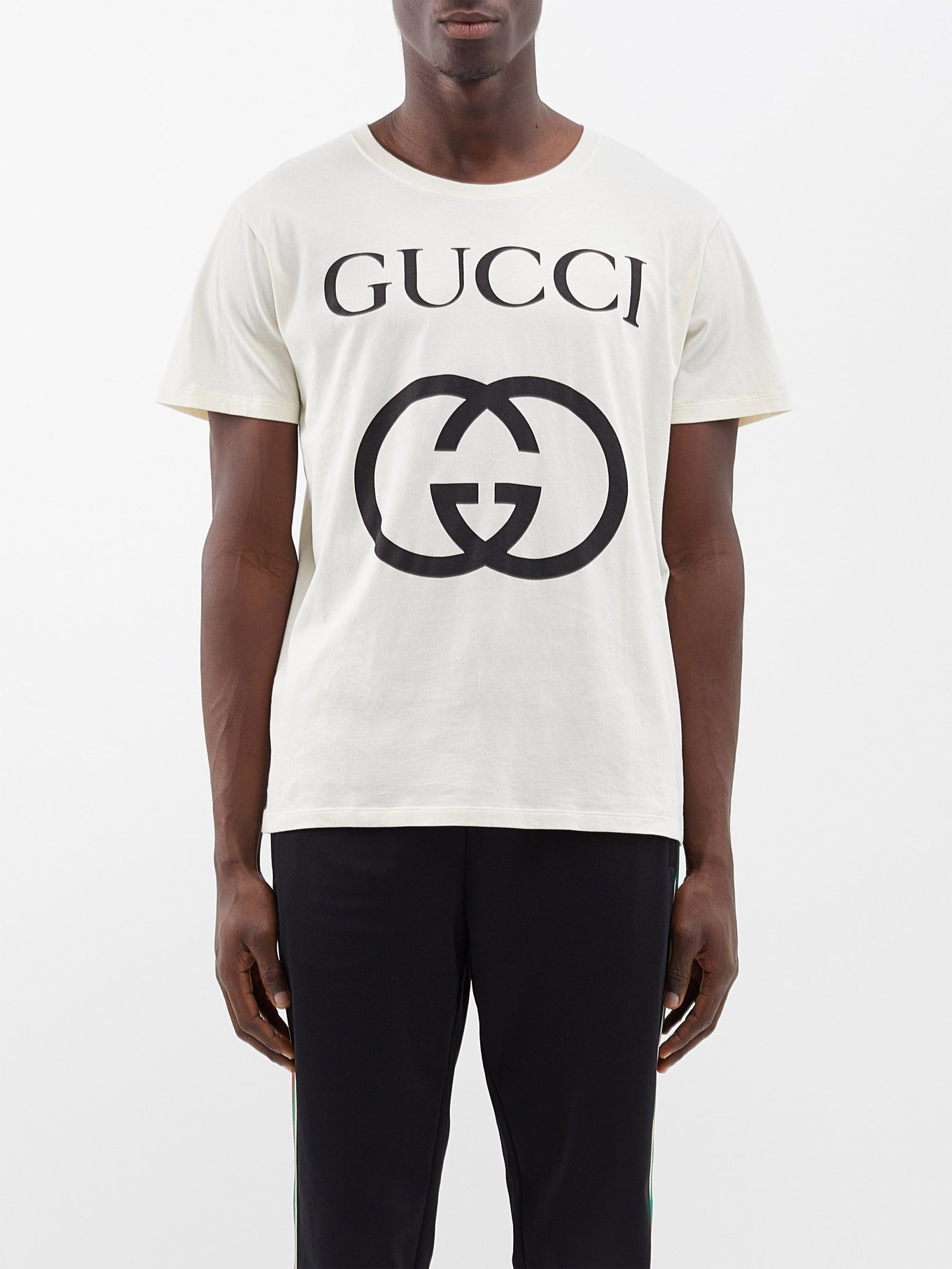 Print Logo-print cotton T-shirt | Gucci MATCHESFASHION US