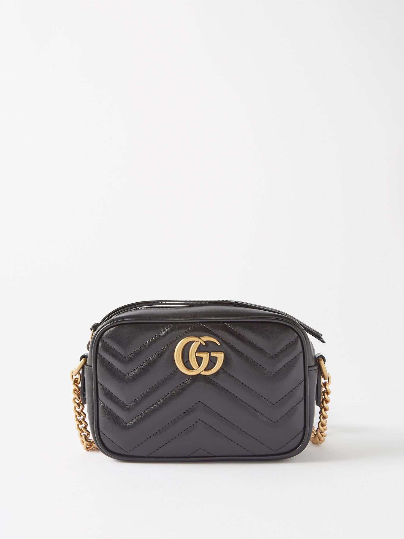Gucci Black GG Marmont Key Case  Gucci black, Gucci bag, Leather
