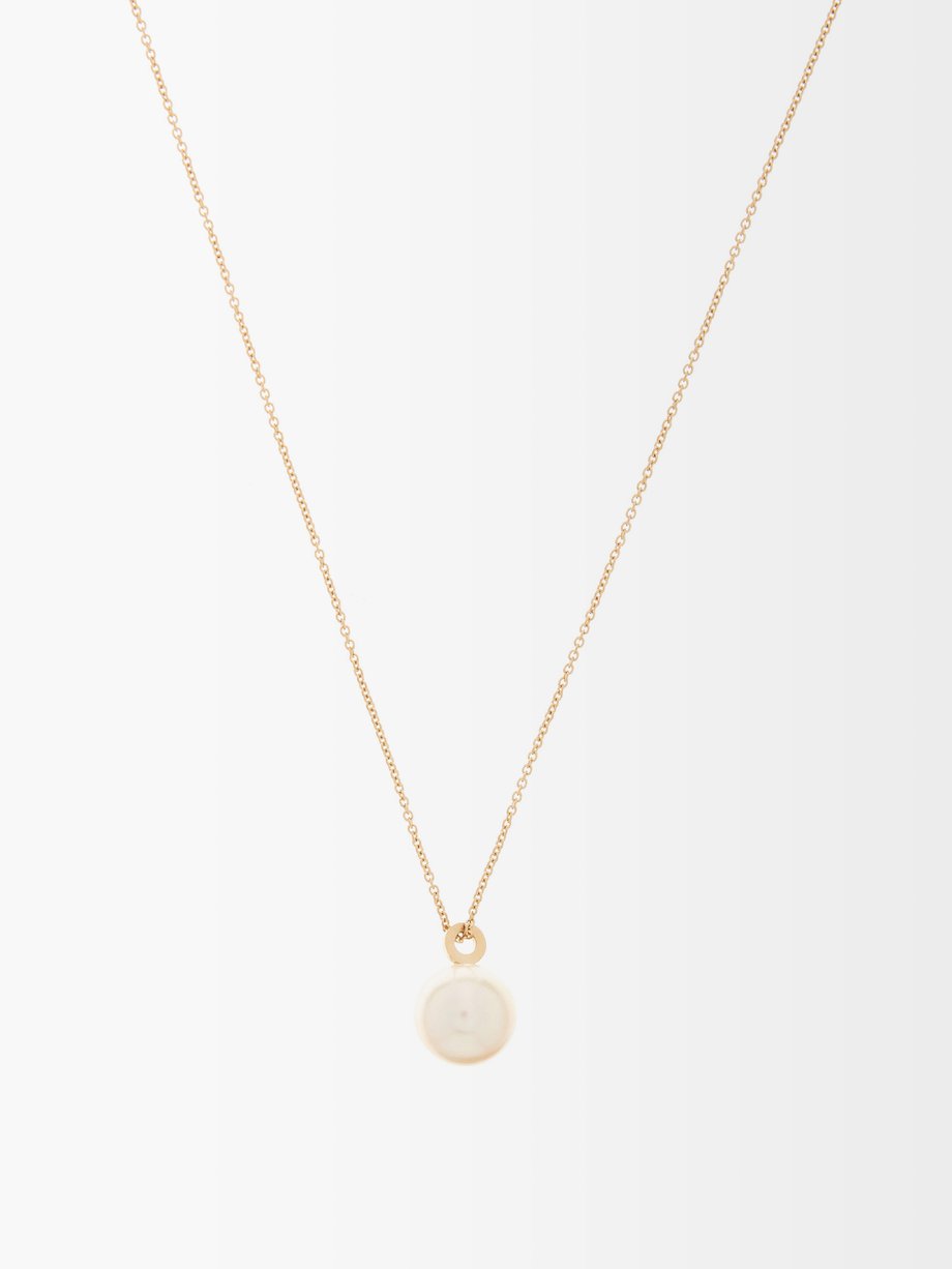 Sophie Bille Brahe Perle Simple Akoya pearl & 14kt gold necklace