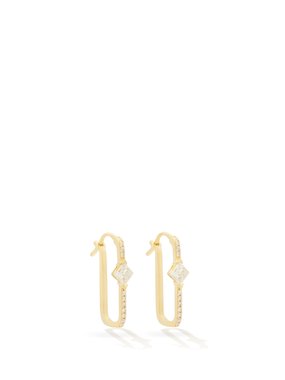 Raphaele Canot Diamond & 18kt gold hoop earrings
