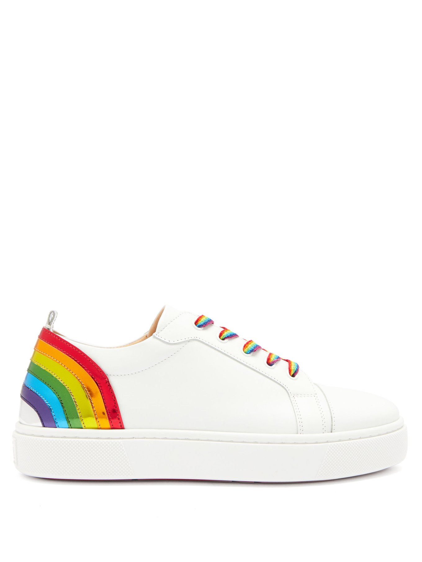 Christian Louboutin - Arkenspeed Rainbow Leather Trainers - Womens - White Multi