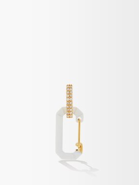 EÉRA Chiara diamond & 18kt gold single hoop earring