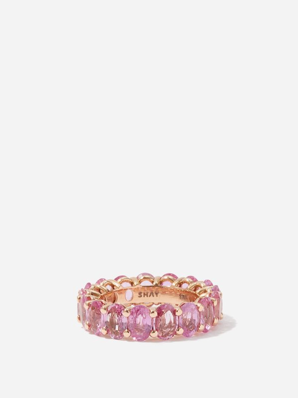 Shay Sapphire & 18kt rose-gold eternity ring