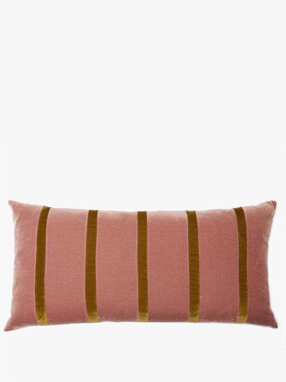 Christina Lundsteen Pippa striped cotton-velvet cushion