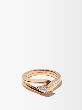 Repossi Serti Inversé diamond & 18kt rose-gold ring