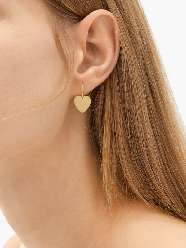 Irene Neuwirth Love small 18kt gold drop earrings