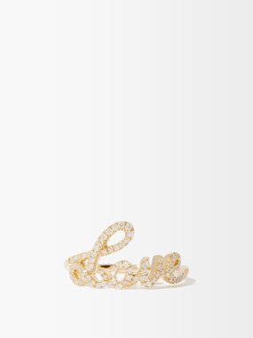 Rosa De La Cruz Love diamond & 18kt gold ring