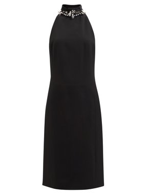 Givenchy Studded open-back crepe midi dress