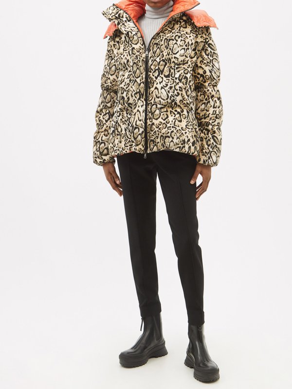 Moncler Parana leopard-print quilted down jacket