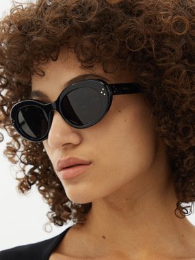 Celine Eyewear Oval cat-eye acetate sunglasses