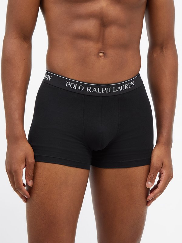 Polo Ralph Lauren Pack of three logo-jacquard cotton-blend trunks