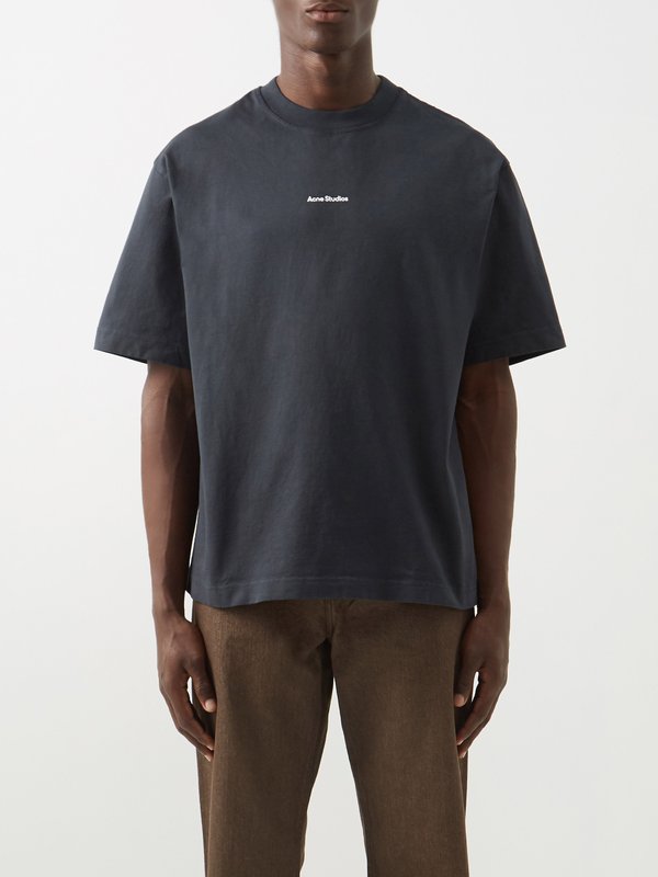 Acne Studios Extorr embroidered-logo crew-neck cotton T-shirt