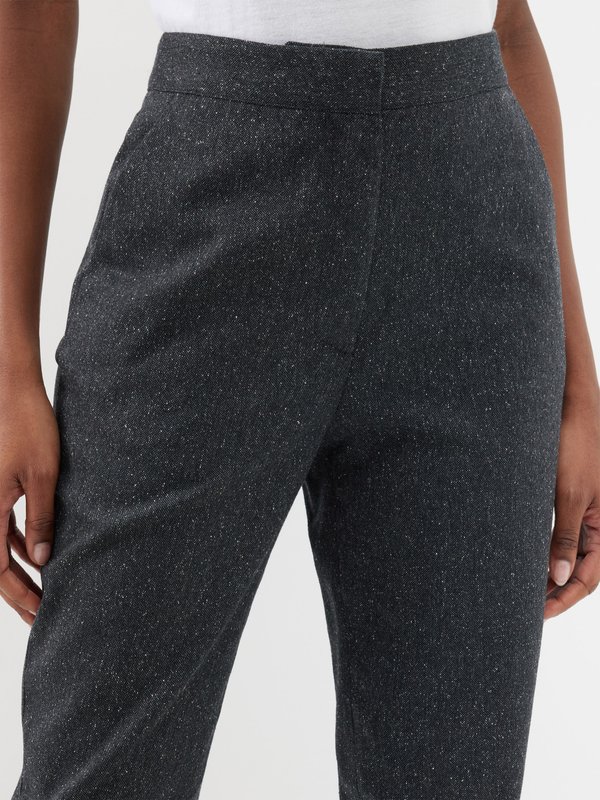 Raey Slim-leg speckled-tweed trouser