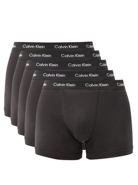 Calvin Klein Underwear Pack of five cotton-blend boxer briefs