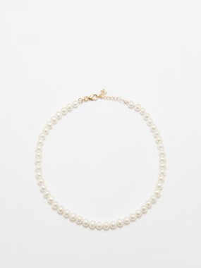 Mateo Not Your Mother's pearl & 14kt gold anklet