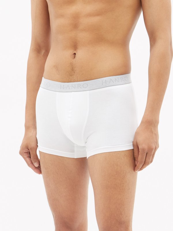 Hanro Pack of two Essentials cotton-blend boxer briefs