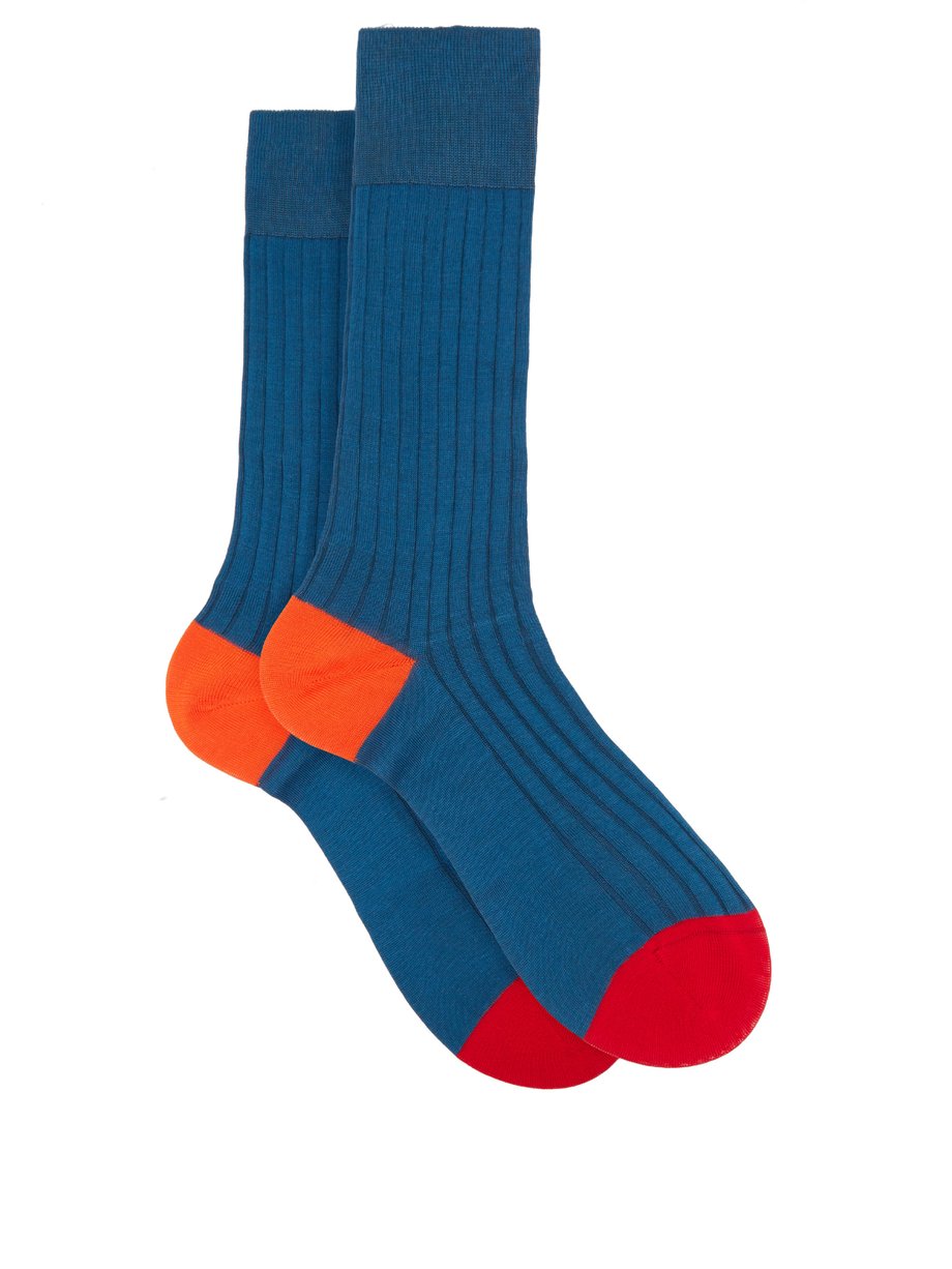 Pantherella Portobello ribbed-knit socks
