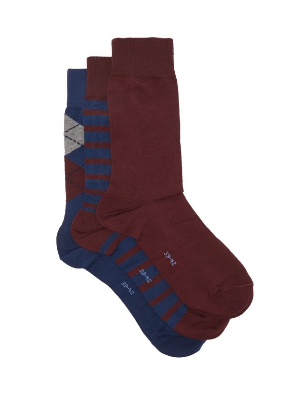 Falke Pack of three Happy cotton-blend socks