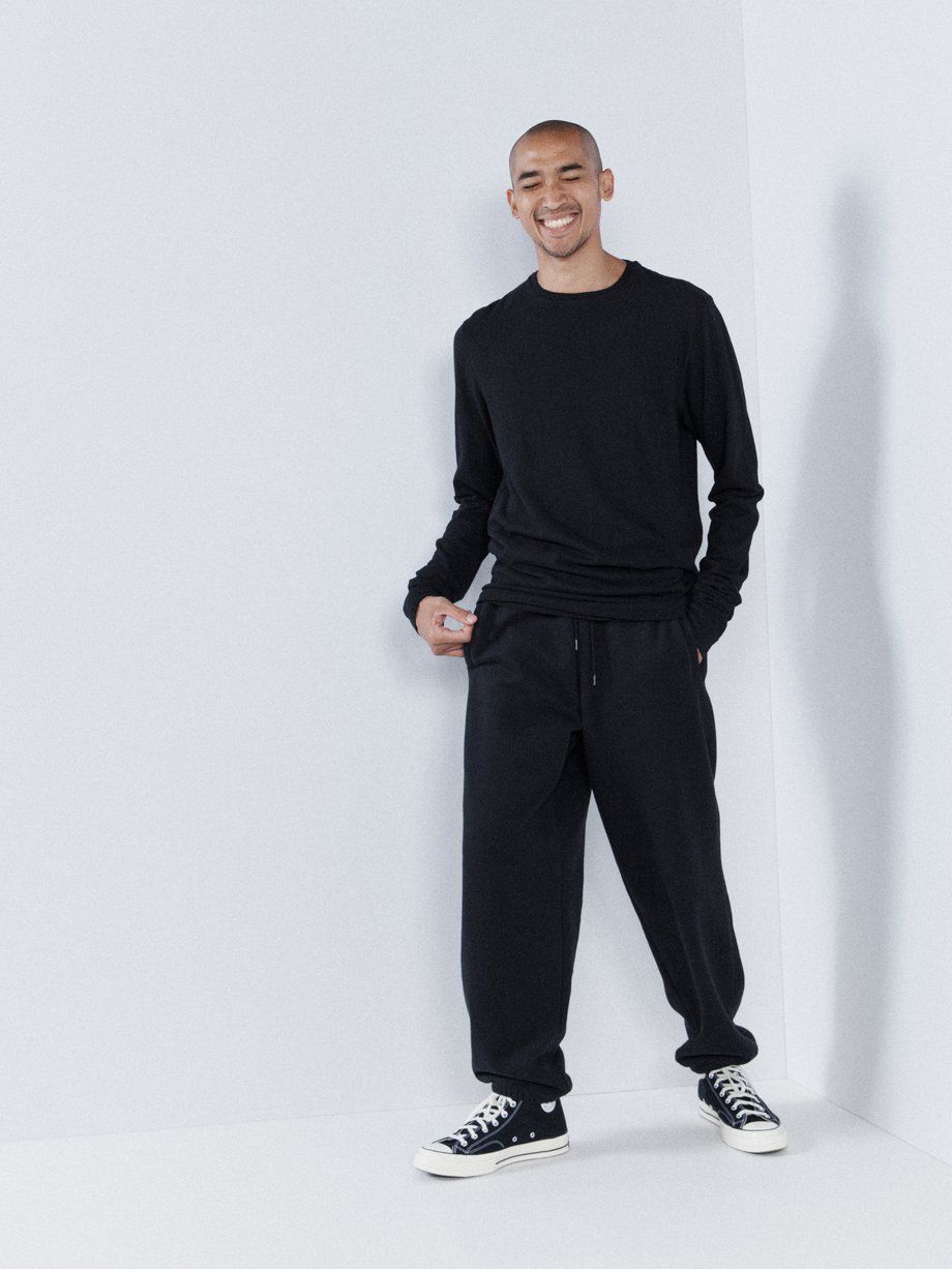 Raey Recycled-yarn cotton-blend baggy trackpants