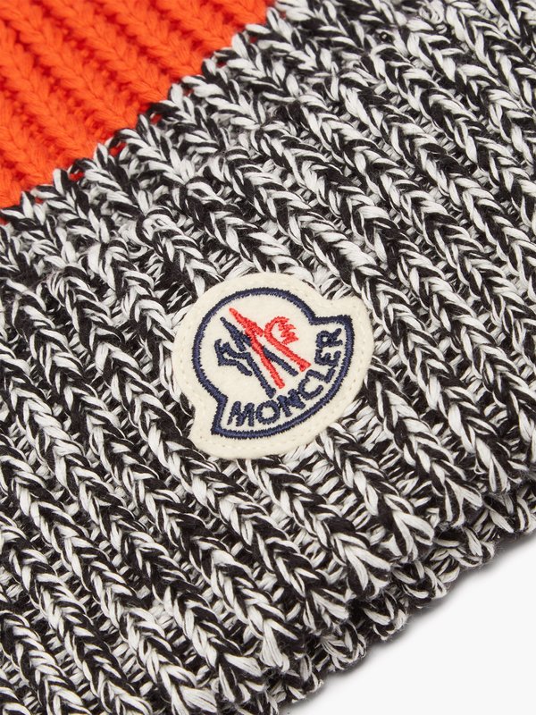 Moncler Logo-patch two-tone beanie