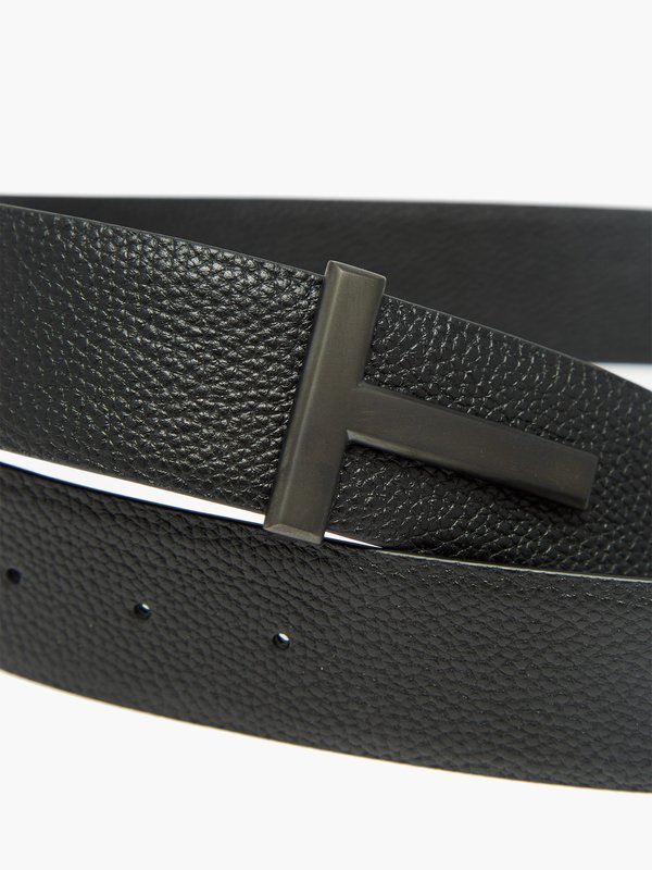 Tom Ford T-buckle full-grain leather belt