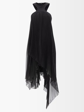 Givenchy Asymmetric-hem pleated dress
