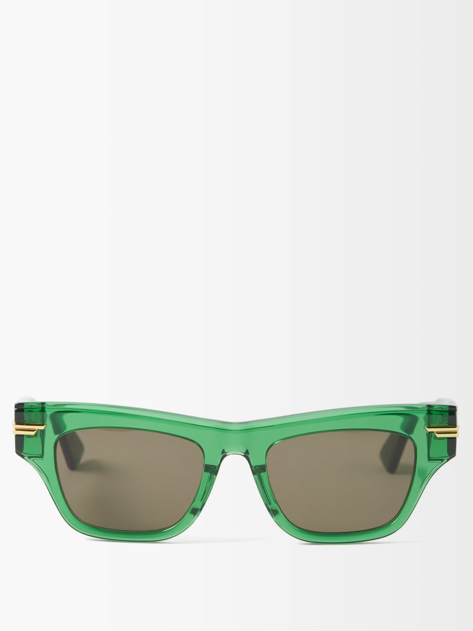 Bottega Veneta Eyewear (Bottega Veneta) Ribbon cat-eye acetate sunglasses