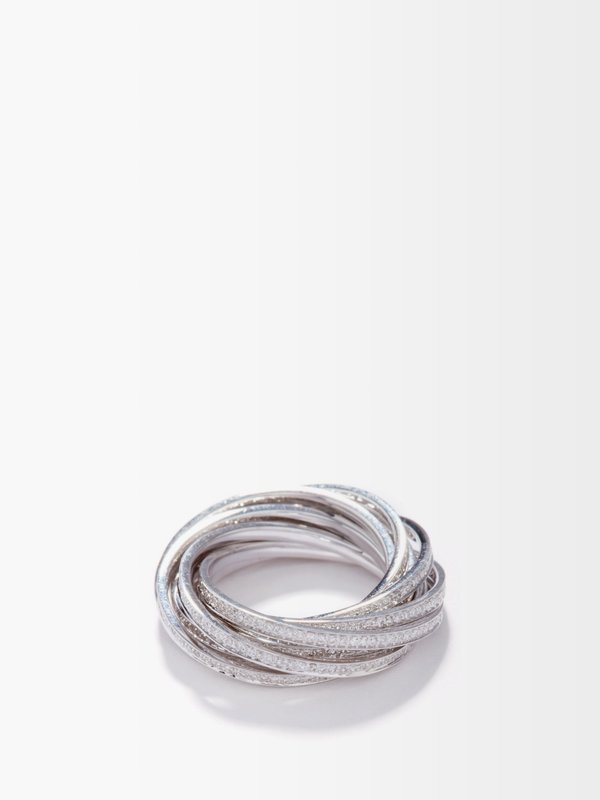 Shay Rolling Orbit diamond & 18kt white-gold ring