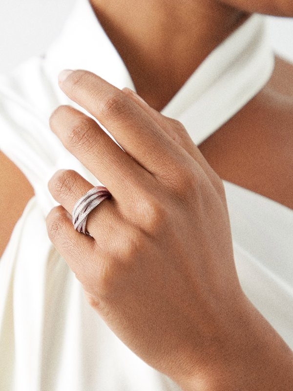 Shay Rolling Orbit diamond & 18kt white-gold ring