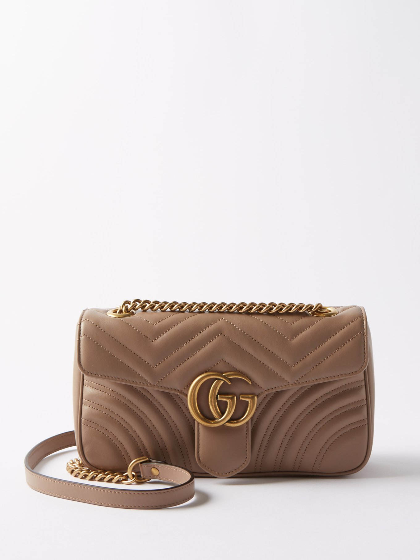 GG Marmont small matelassé-leather shoulder bag | Gucci