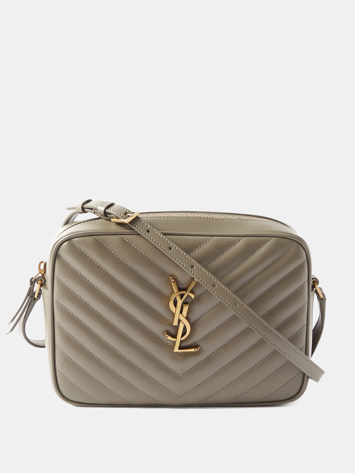 Grey Lou YSL-monogram quilted-leather cross-body bag