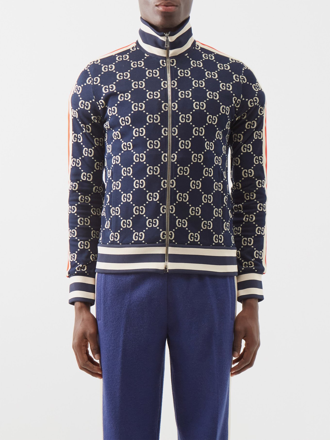 Gucci Gucci GG-jacquard cotton-terry track jacket
