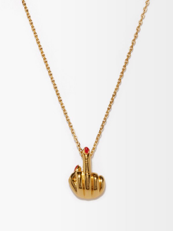 Anissa Kermiche French For Goodnight 18kt gold-plated necklace
