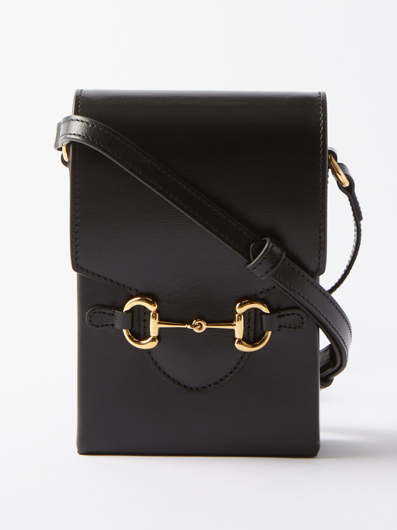 Gucci Horsebit 1955 Mini Shoulder Bag, Black, Other Materials