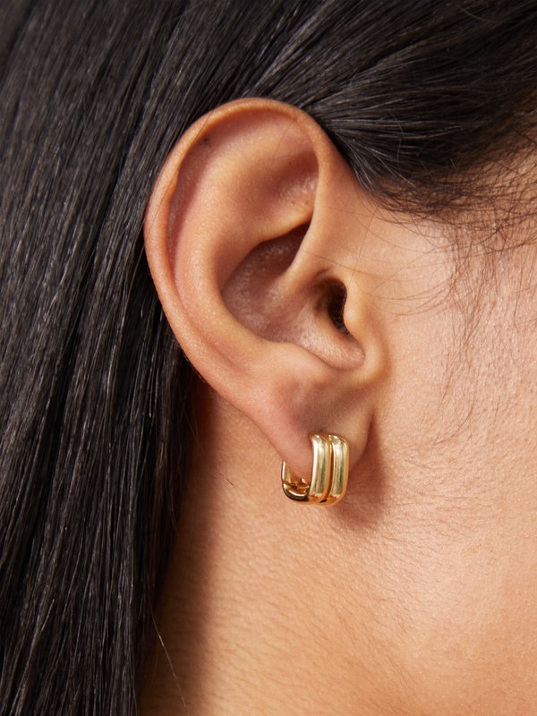 Fernando Jorge Doubled 18kt gold earrings