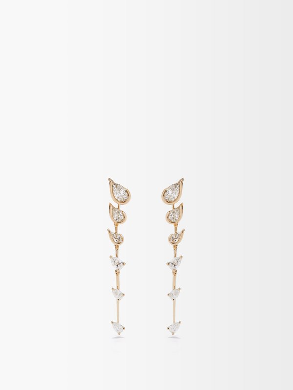 Fernando Jorge Flicker diamond & 18kt gold drop earrings