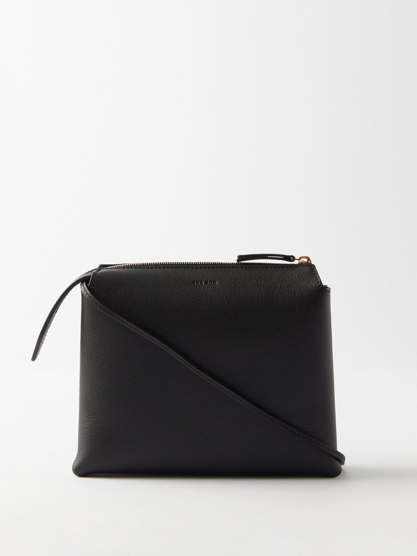 Nu Twin grained-leather cross-body bag | The Row