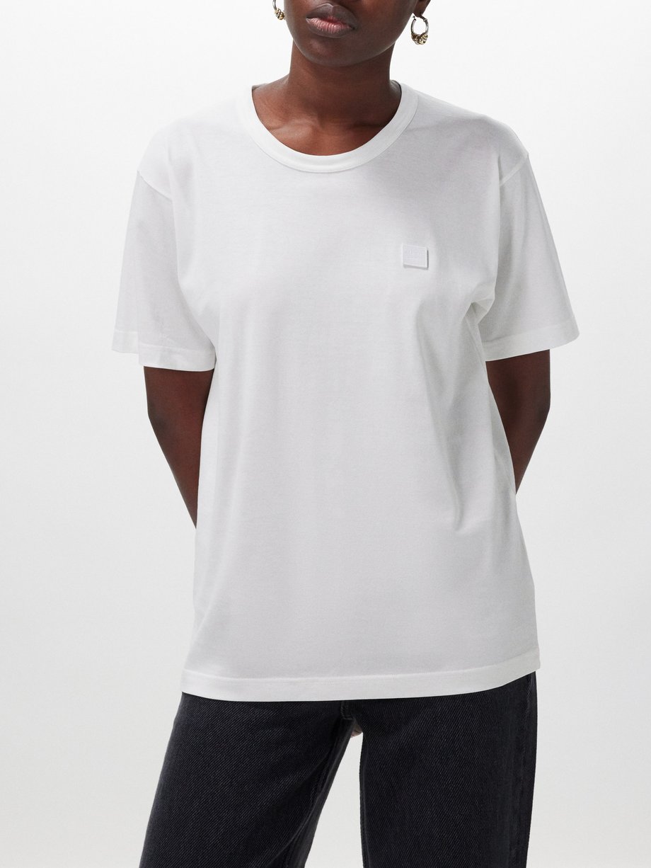 Acne Studios Face-patch cotton-jersey T-shirt