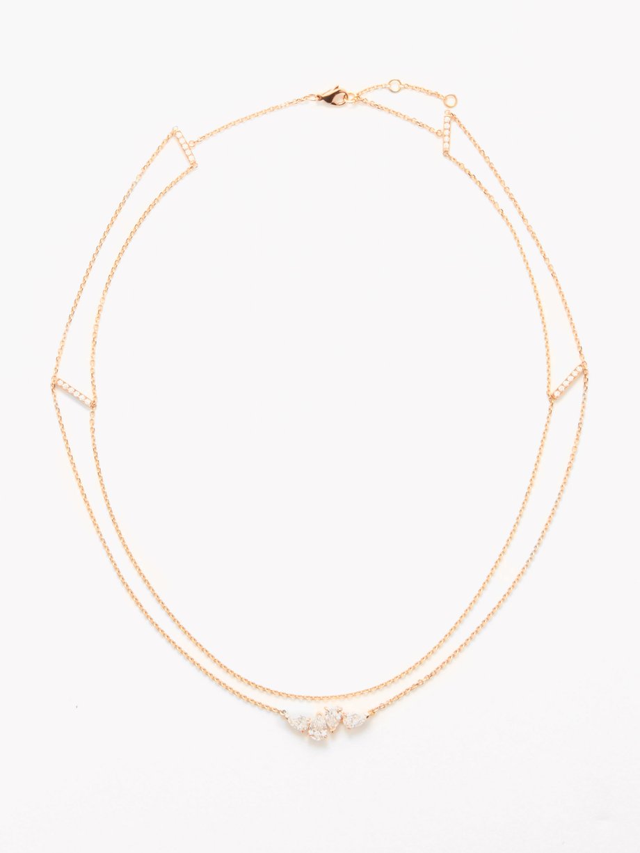 Repossi Serti sur Vide diamond & 18kt rose gold necklace