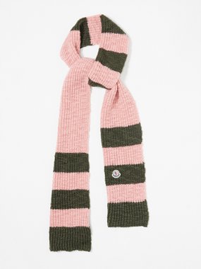 Moncler Striped wool-blend scarf