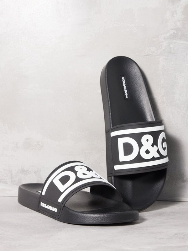 Dolce & Gabbana Logo-embossed rubber slides