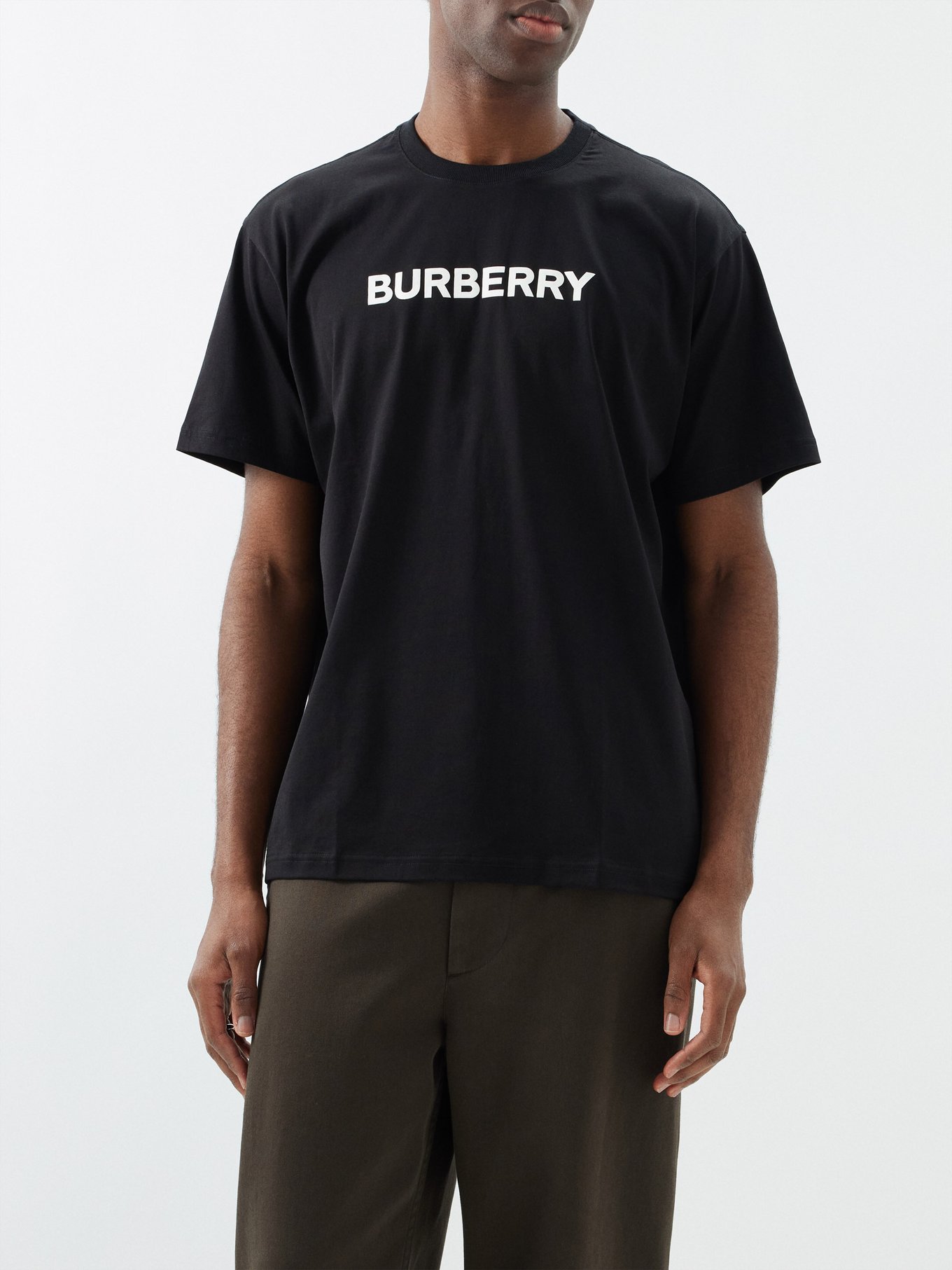 Harriston logo-print cotton T-shirt | Burberry