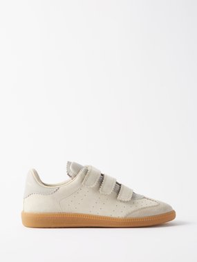 Isabel Marant Beth velcro-strap leather and suede trainers