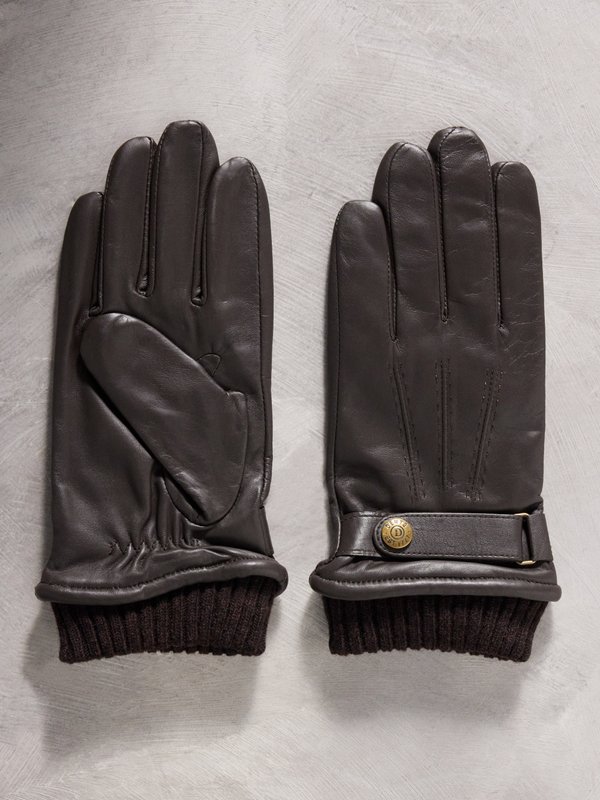 Dents Henley touchscreen-compatible leather gloves