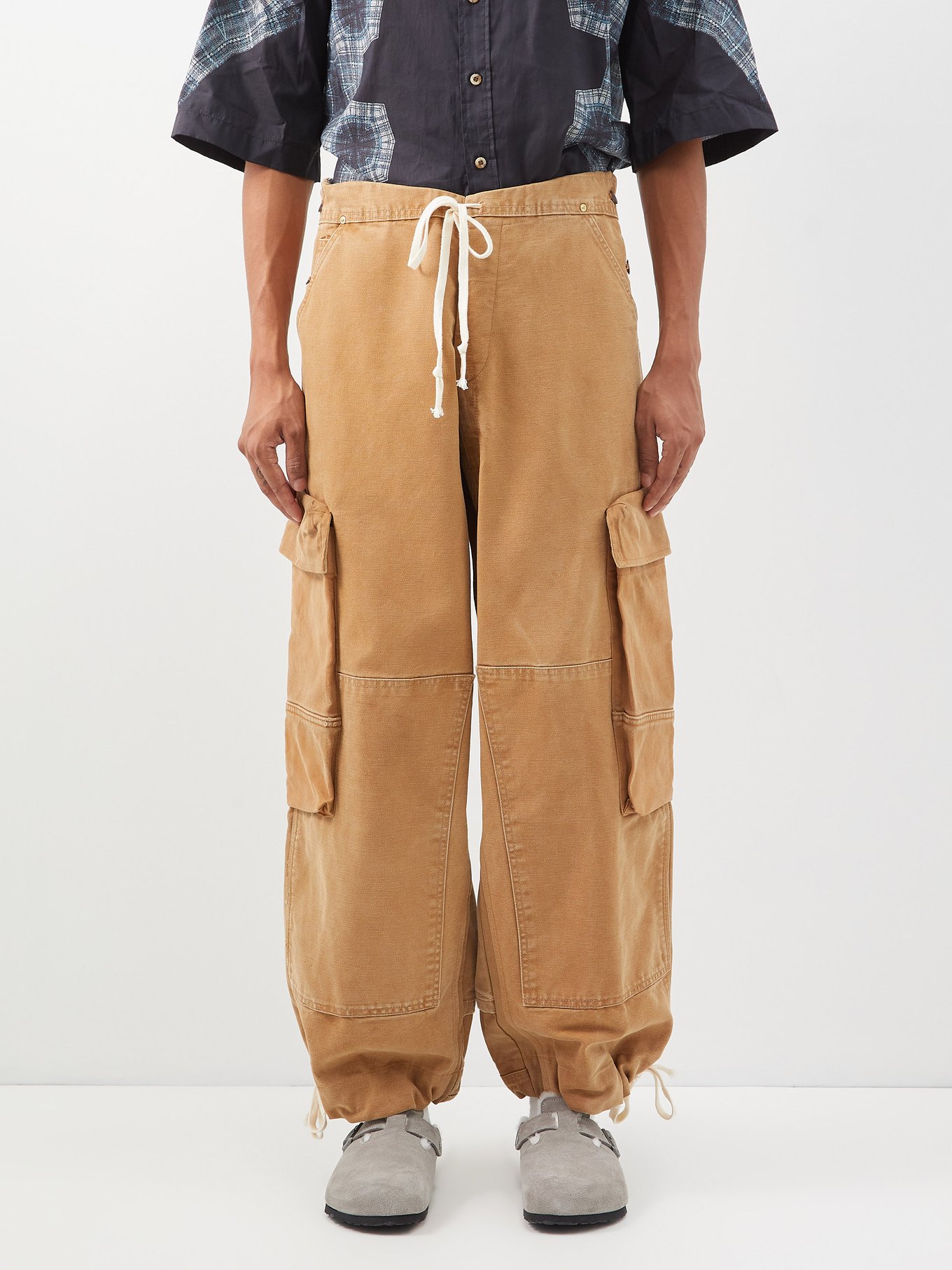 louren drawstring work pants - ワークパンツ/カーゴパンツ