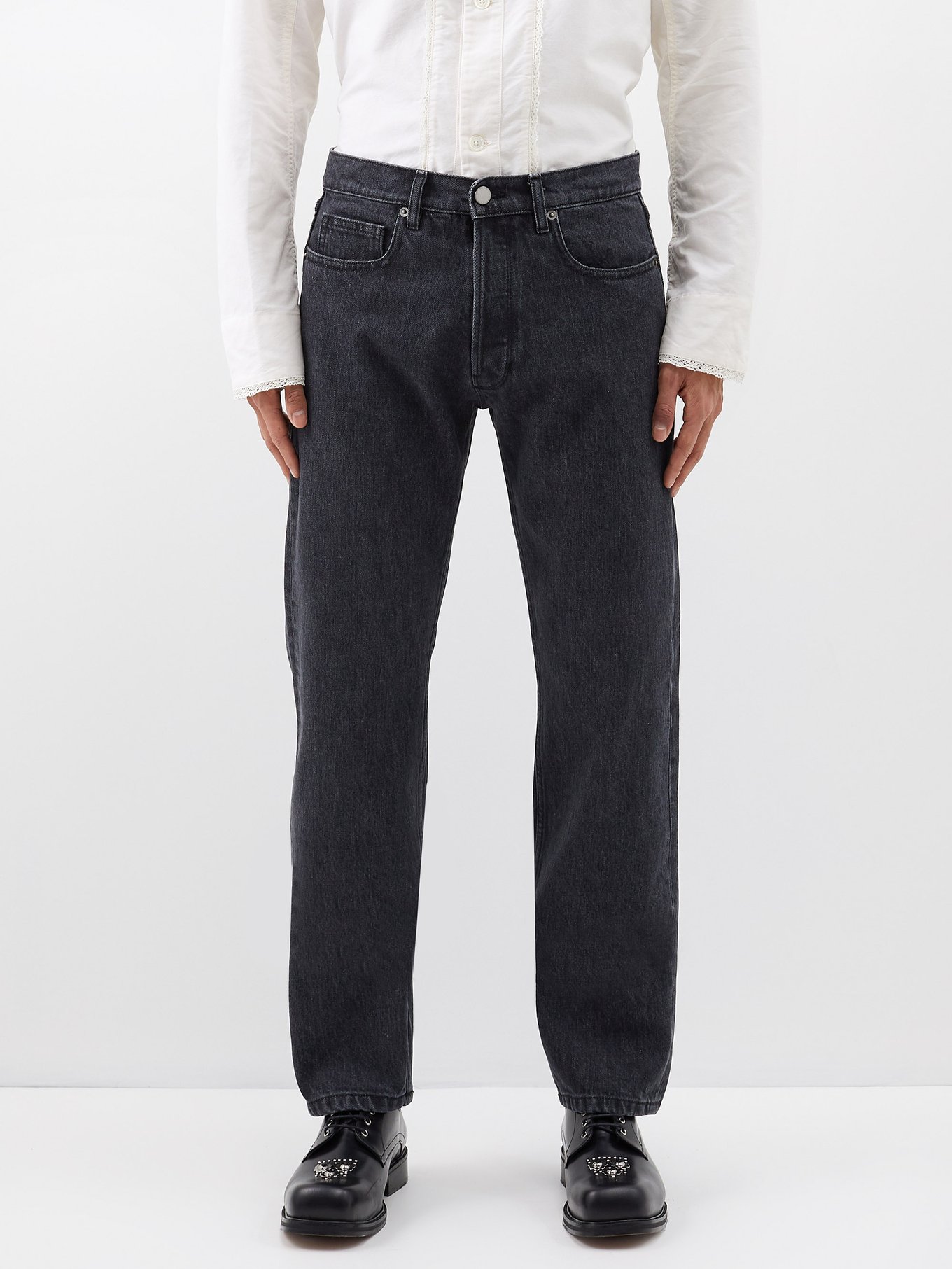 Casablanca Men's Monogram Straight-Leg Jeans