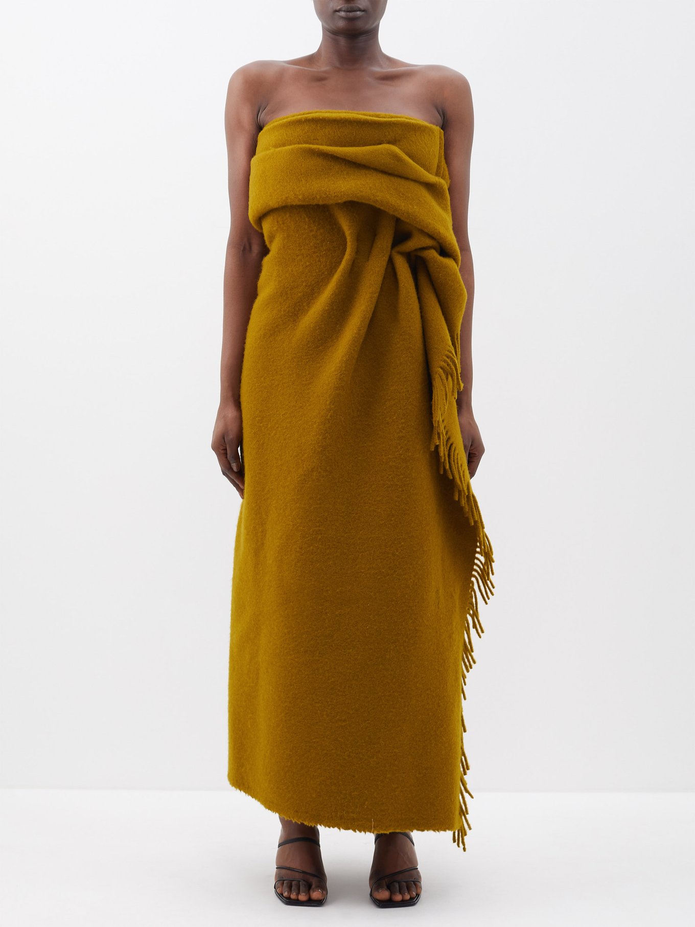 Mohair and silk-blend maxi dress