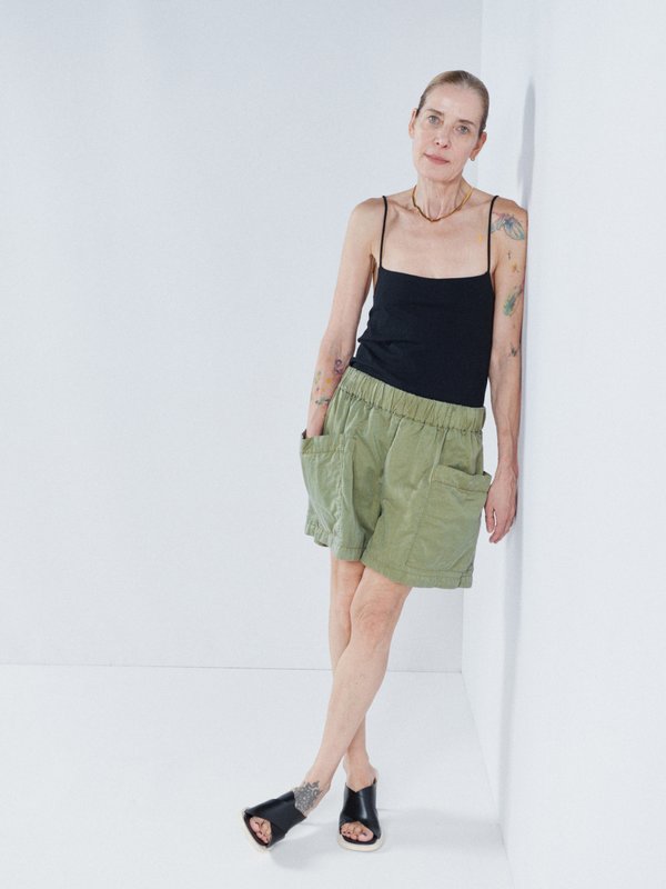Raey Side pocket cotton and silk-blend shorts