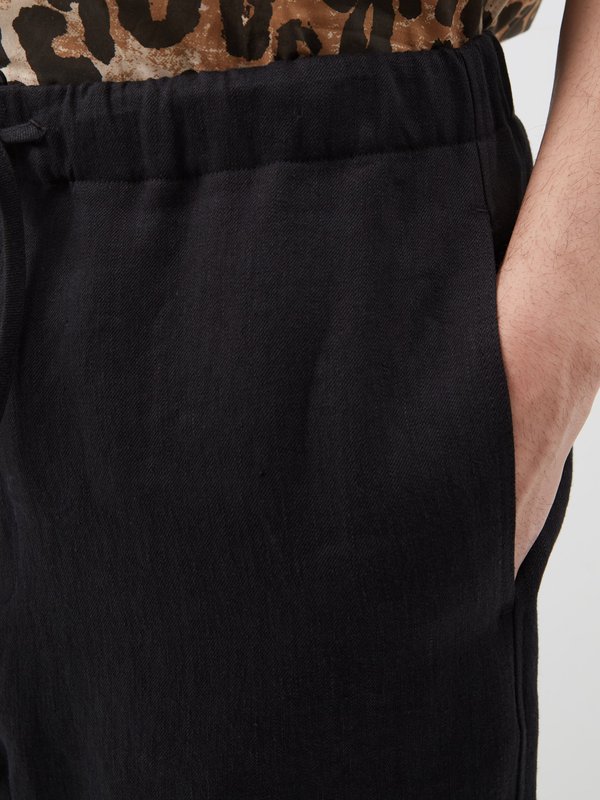 Raey Gathered-waist organic linen trousers