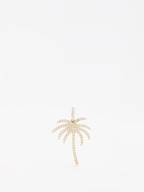 Rosa De La Cruz Palm diamond & 18kt gold pendant
